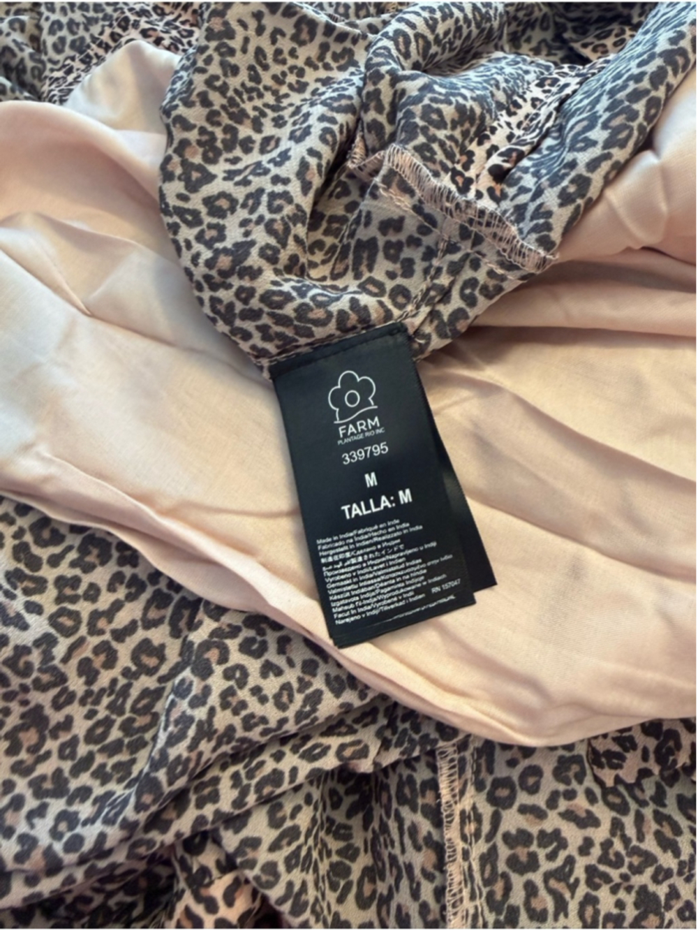 FARM Rio Baby Leopard Pink Leopard Sleeved Angled Ruffled Maxi Dress - Picture 11 of 13